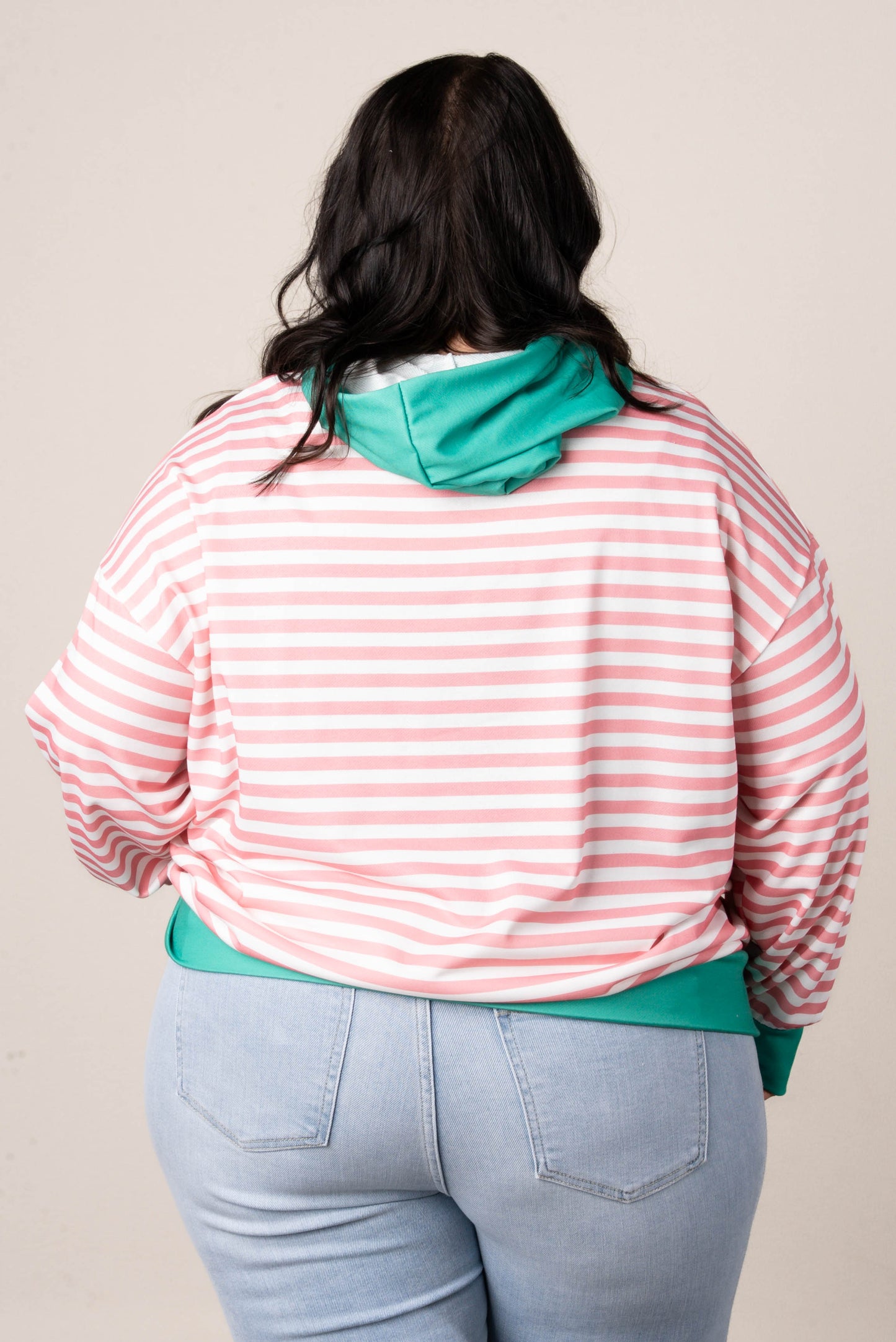 GF Exclusive Georgia Mae Striped Hooded Pullover