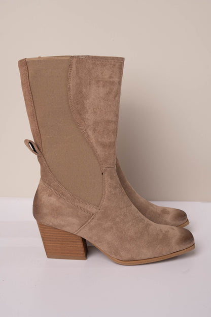 Dance Gored Block Heel Boot