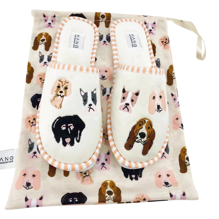 Foldable Travel Slippers & Pouch Set