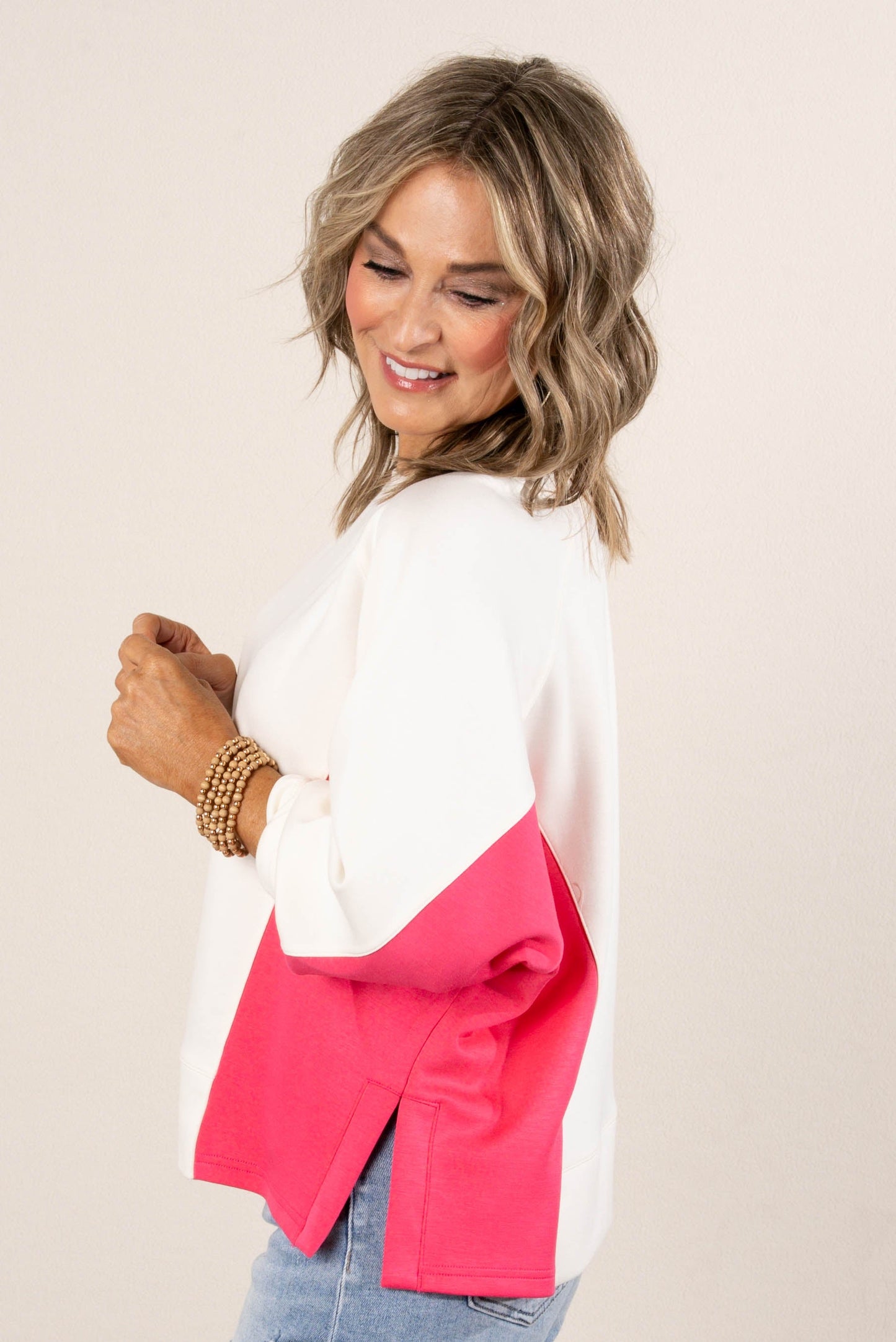 Color Block Raglan Pullover