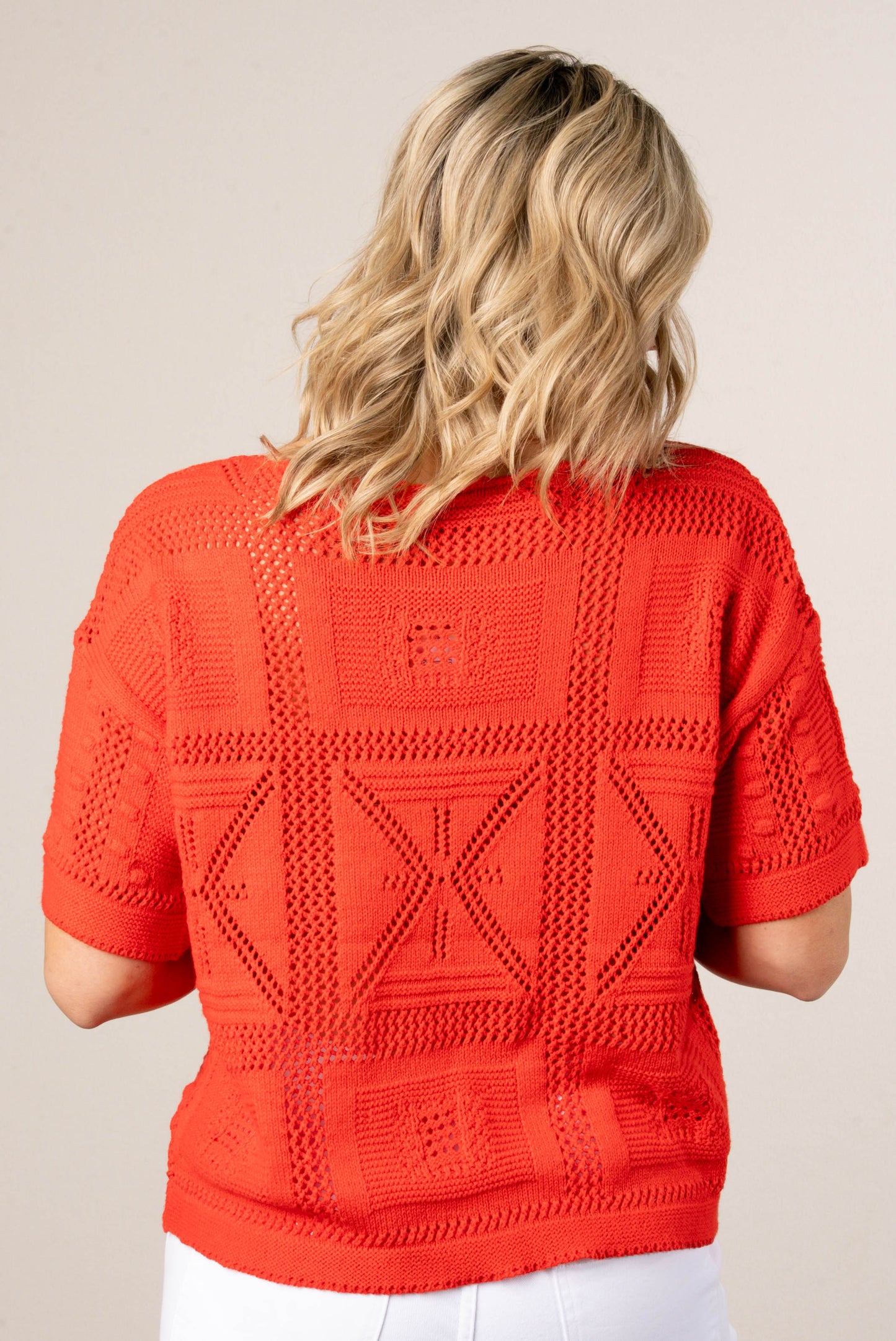 Crocheted Open Knit Top