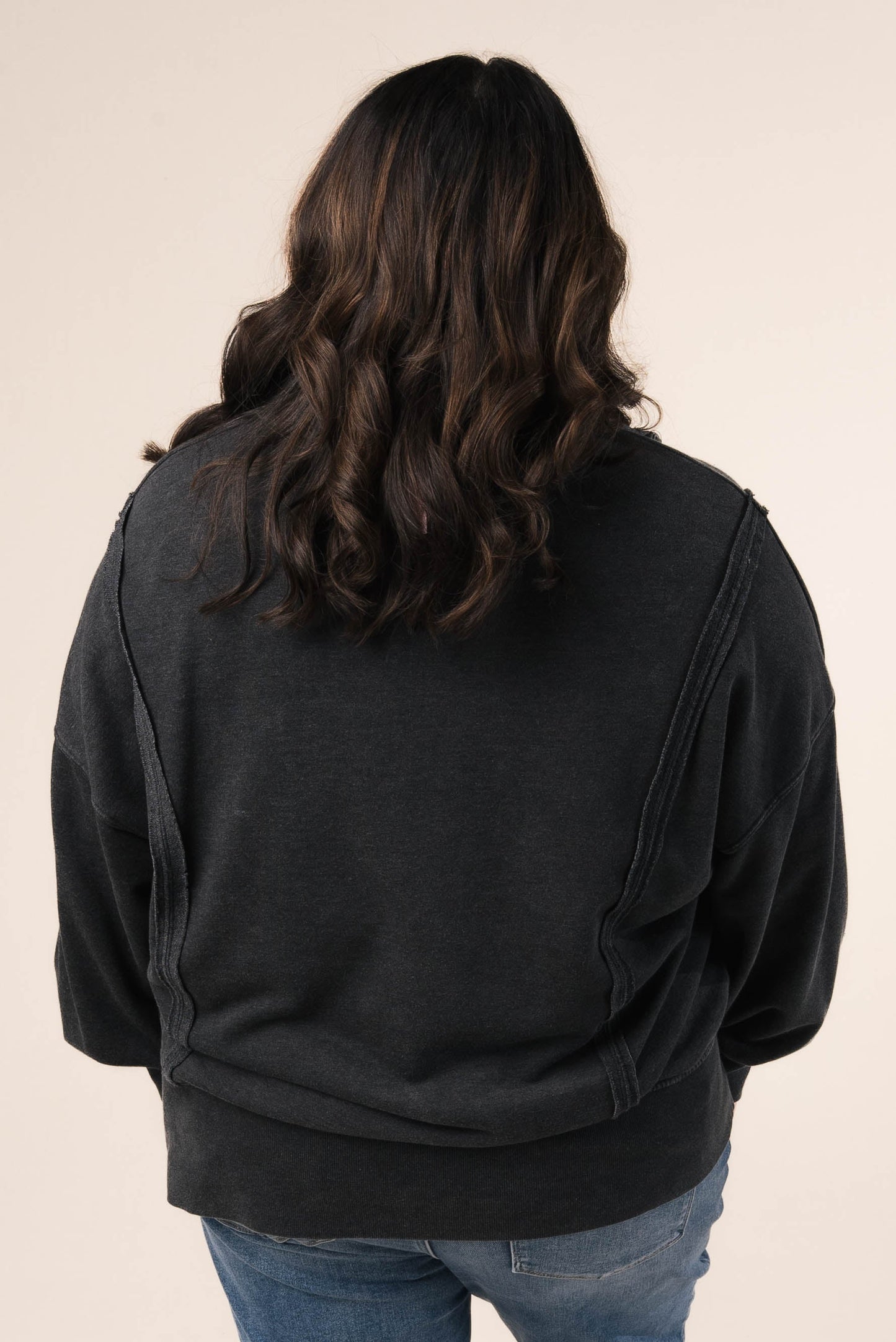 Mineral Washed Half Snap Pullover