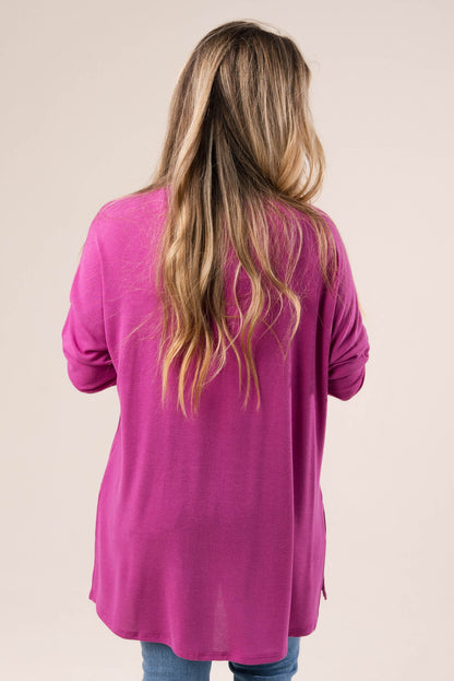 Lightweight Open Front Cardigan