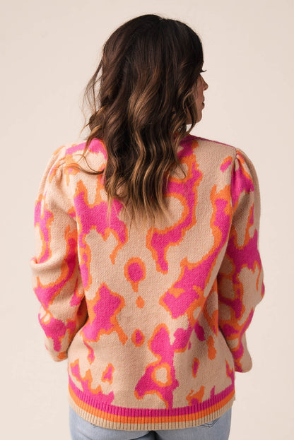 Leopard Puff Sleeve Sweater *Final Sale*