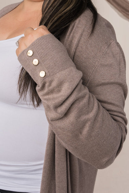 Button Cuff Sweater Cardigan