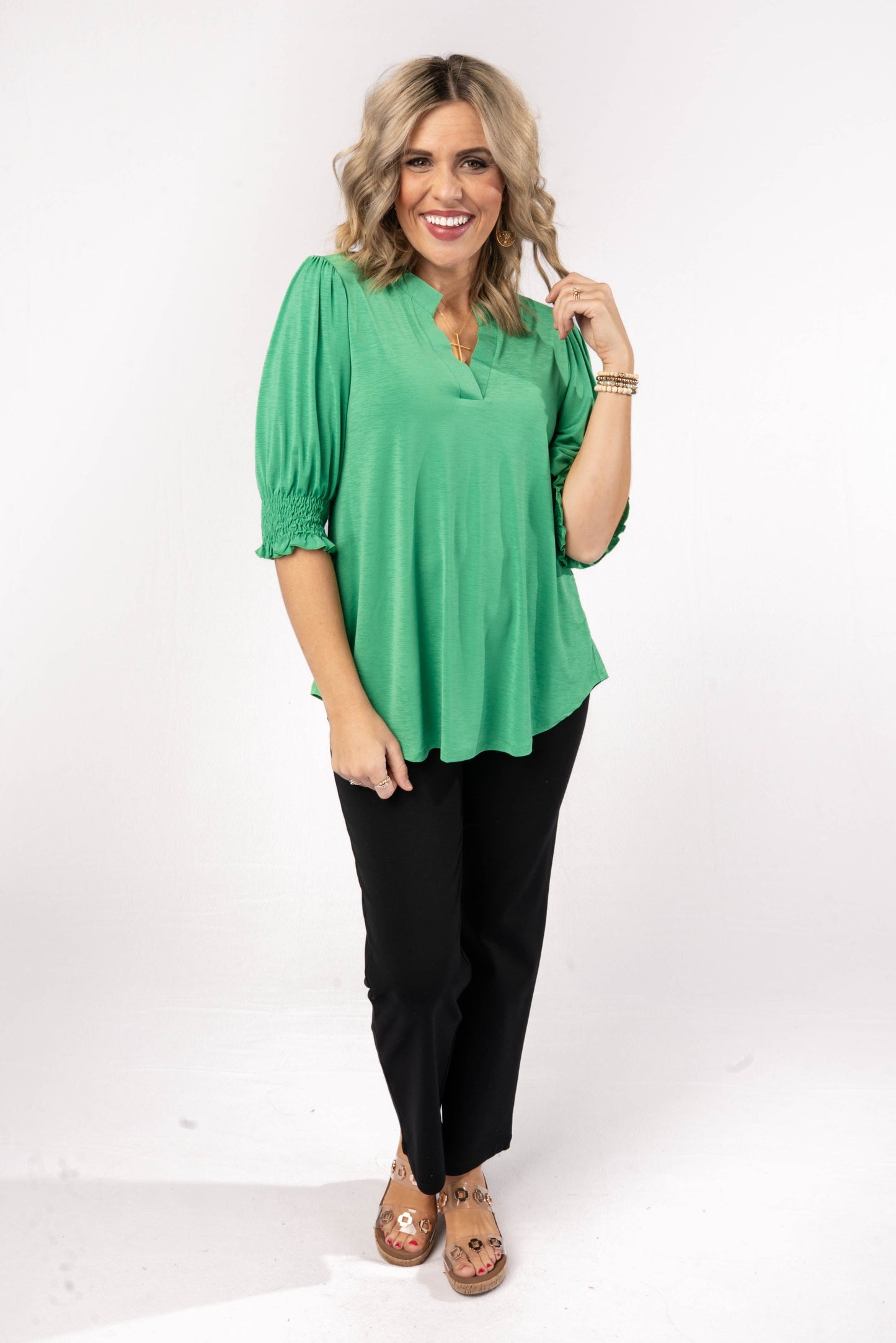 Liz Smocked Sleeve Top *Final Sale*