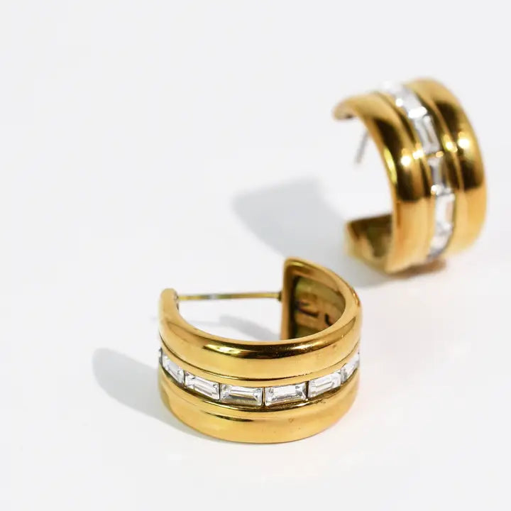 Luxe Line Hoop Earrings