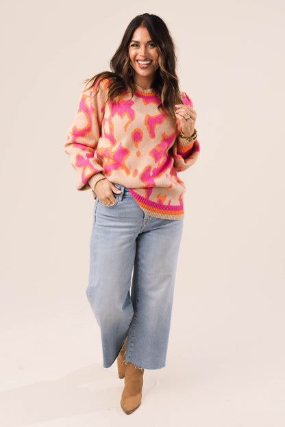 Leopard Puff Sleeve Sweater *Final Sale*