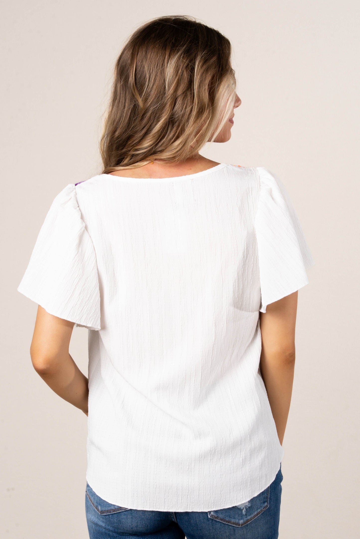 Georgia Mae Crocheted Square Neck Top