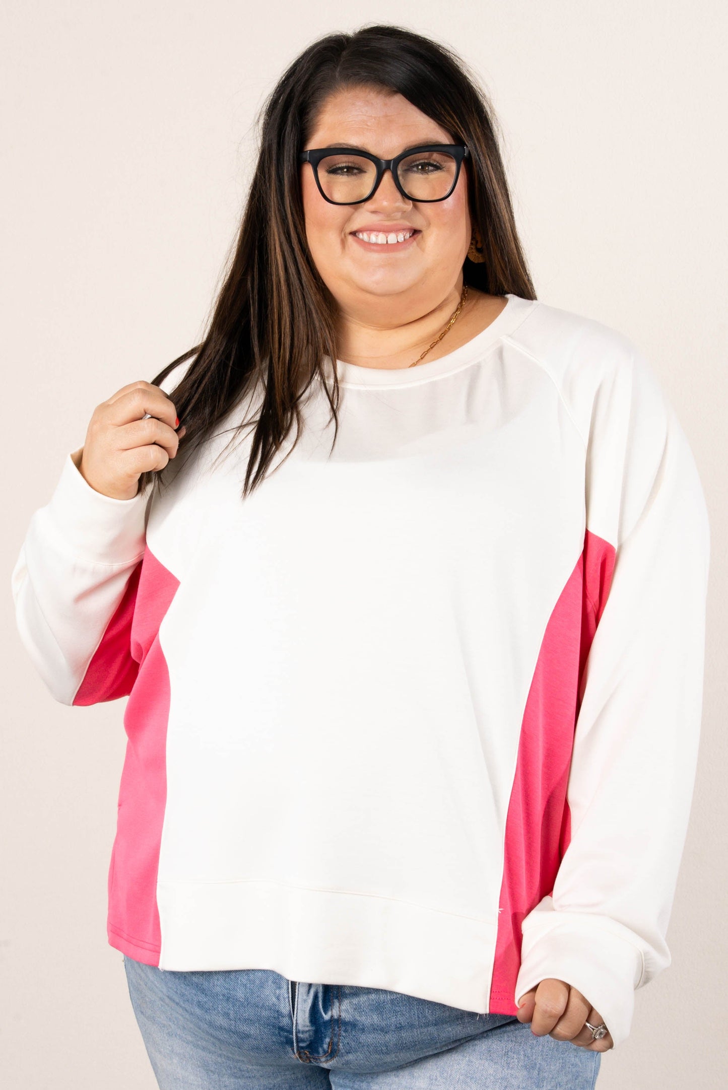 Color Block Raglan Pullover