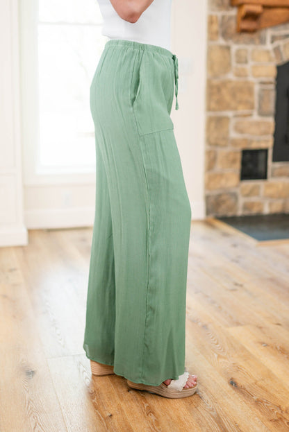 Crinkle Knit Wide Leg Pants *Final Sale*