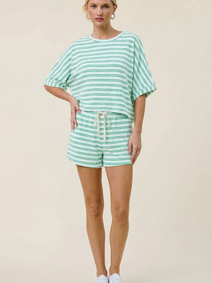 Simply Sweet Striped Top + Shorts Set