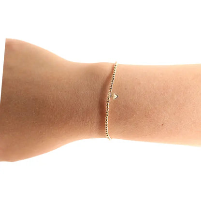 Beaded Blondes | 2mm Charm Bracelet in Gold