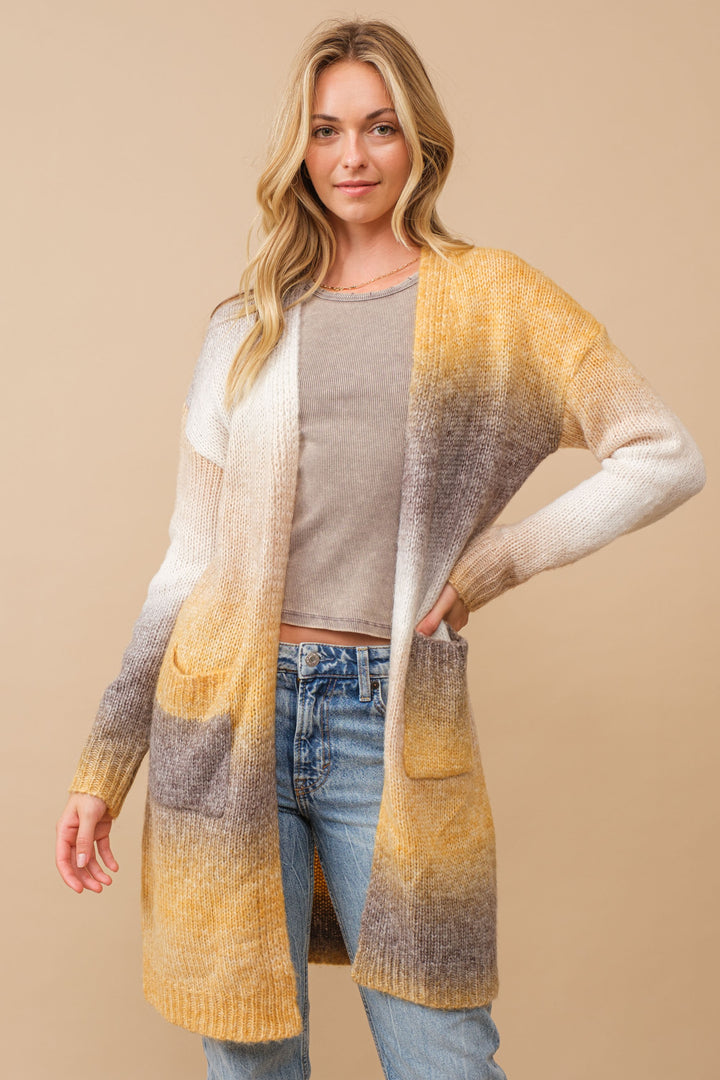 Ombre Open Front Cardigan PRE-ORDER