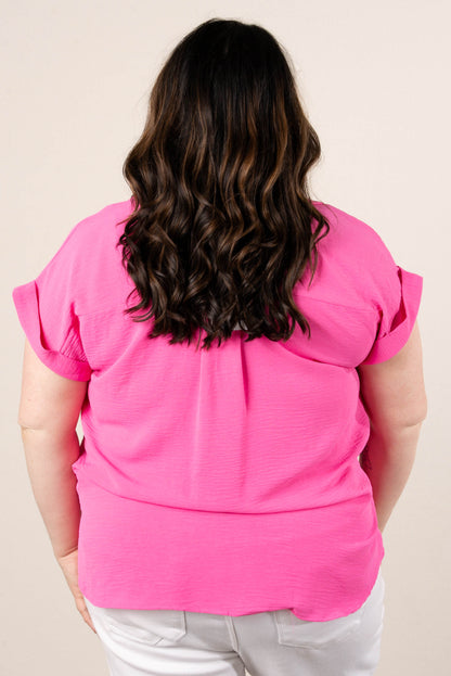 Crinkle Knit Hi-Lo Shirt