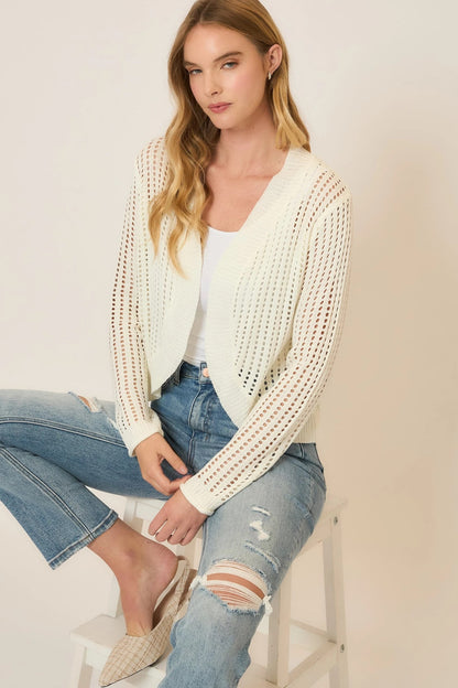 Open Knit Cocoon Cardigan