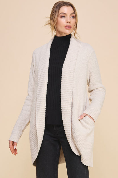Bennington Chenille Open Front Cocoon Cardigan