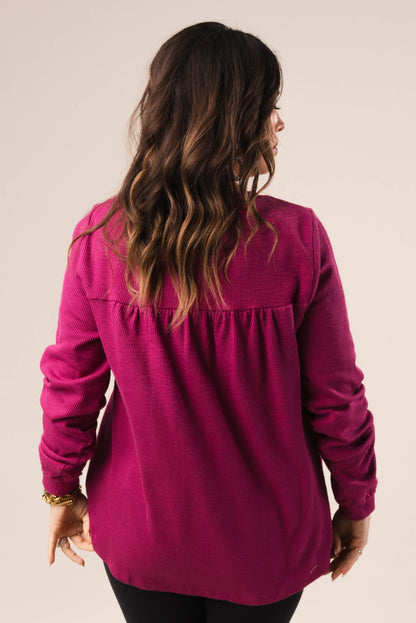 Ribbed Hacci Knit Top