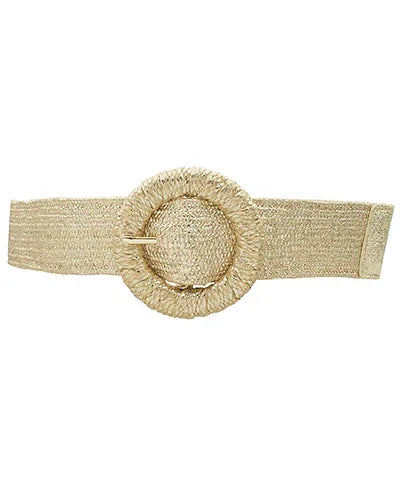 Metallic Woven Stretch Belt
