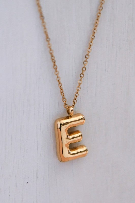 Balloon Initial Pendant Necklace
