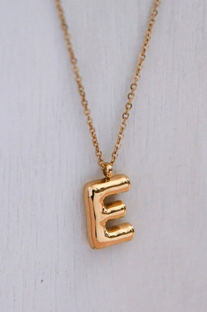 Balloon Initial Pendant Necklace