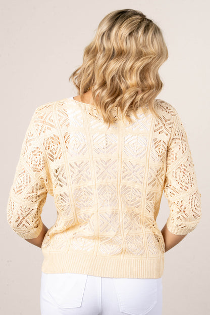 Georgia Mae Open Crocheted Knit Top