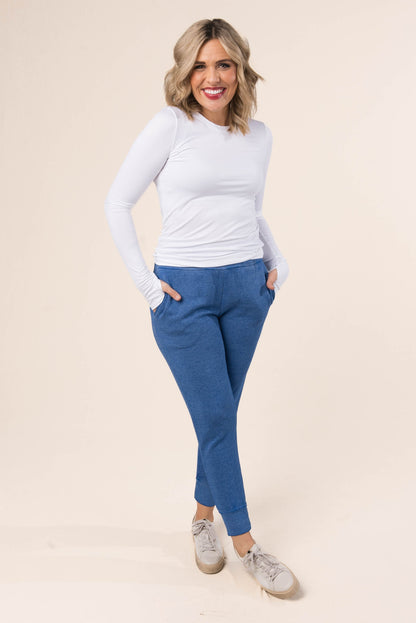 Hacci Knit High Waist Joggers