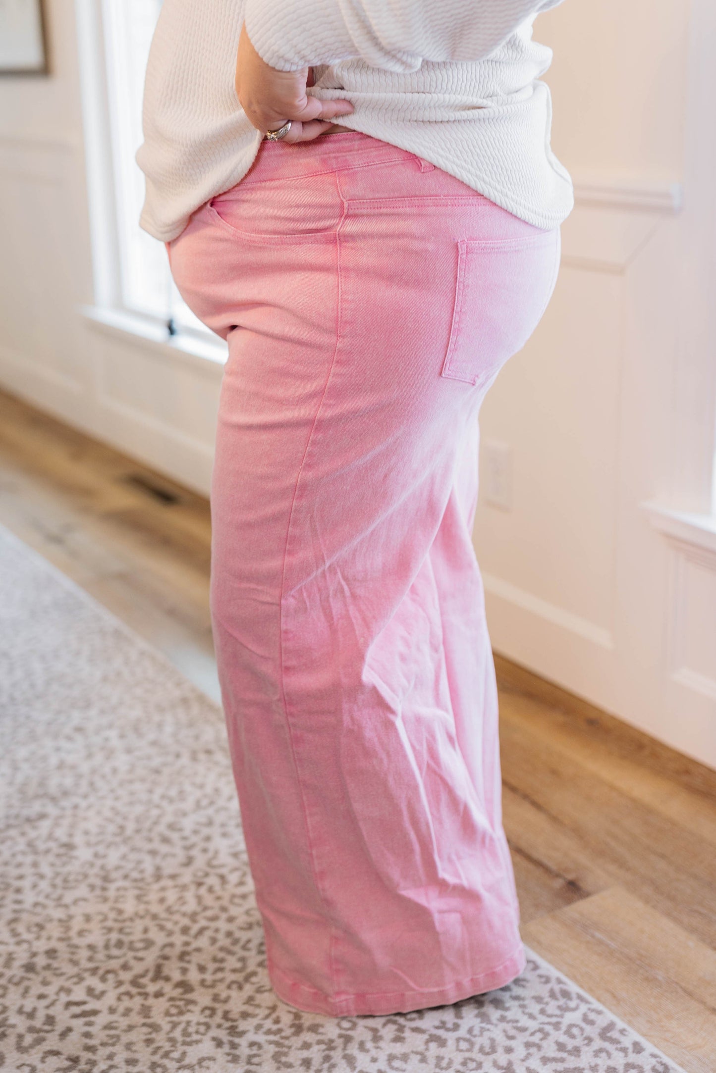 Acid Washed Twill Wide Leg Pants *Final Sale*