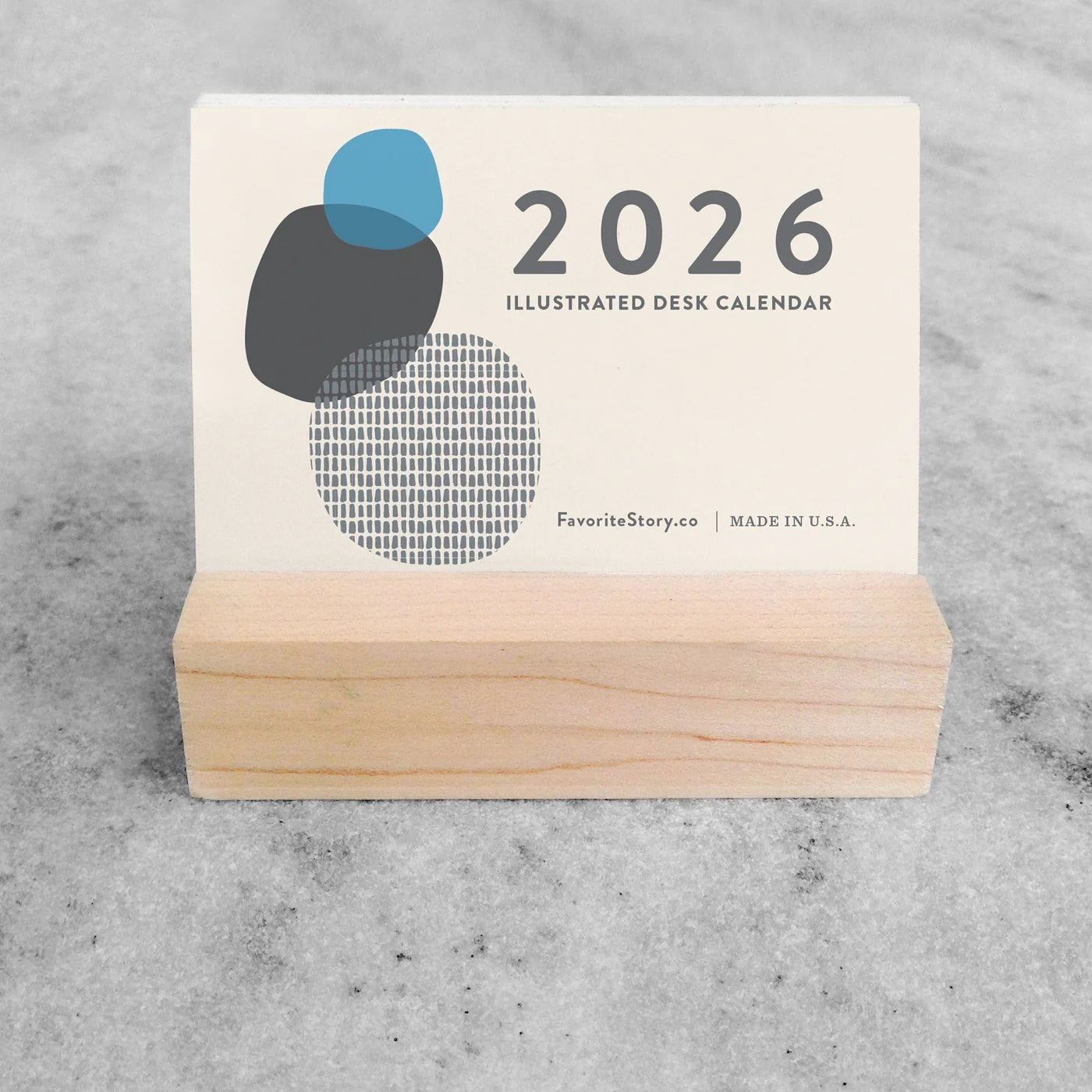 2026 Mini Desk Calendar with Stand