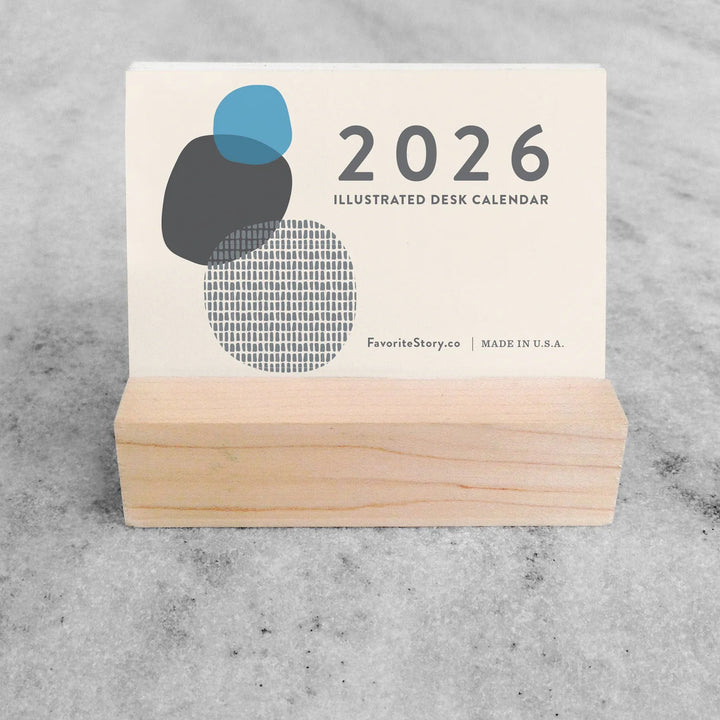 2026 Mini Desk Calendar with Stand