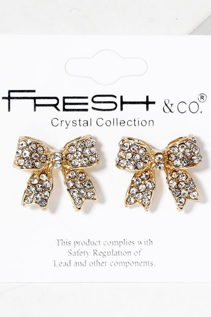 Wrap It Up CZ Bow Earrings