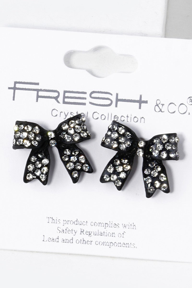 Wrap It Up CZ Bow Earrings