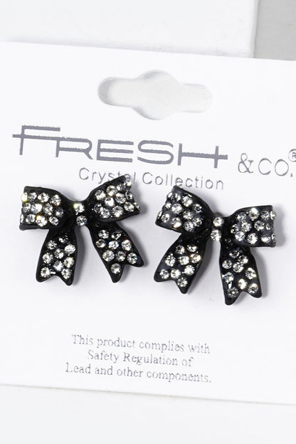Wrap It Up CZ Bow Earrings