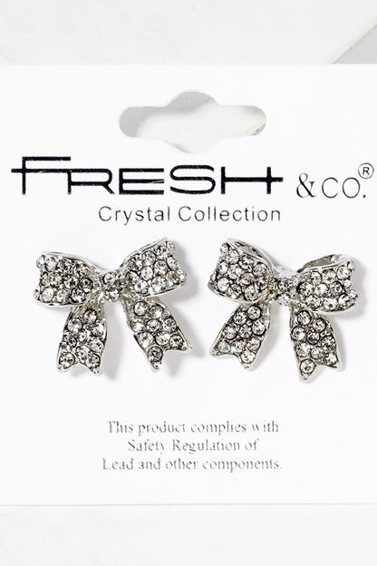 Wrap It Up CZ Bow Earrings