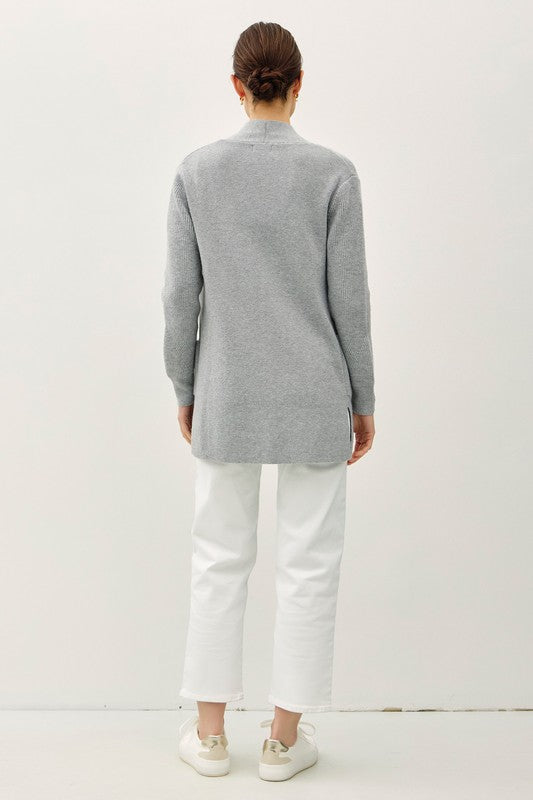 Open Front Pocket Cardigan