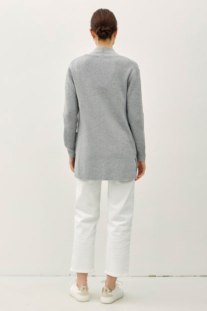Open Front Pocket Cardigan