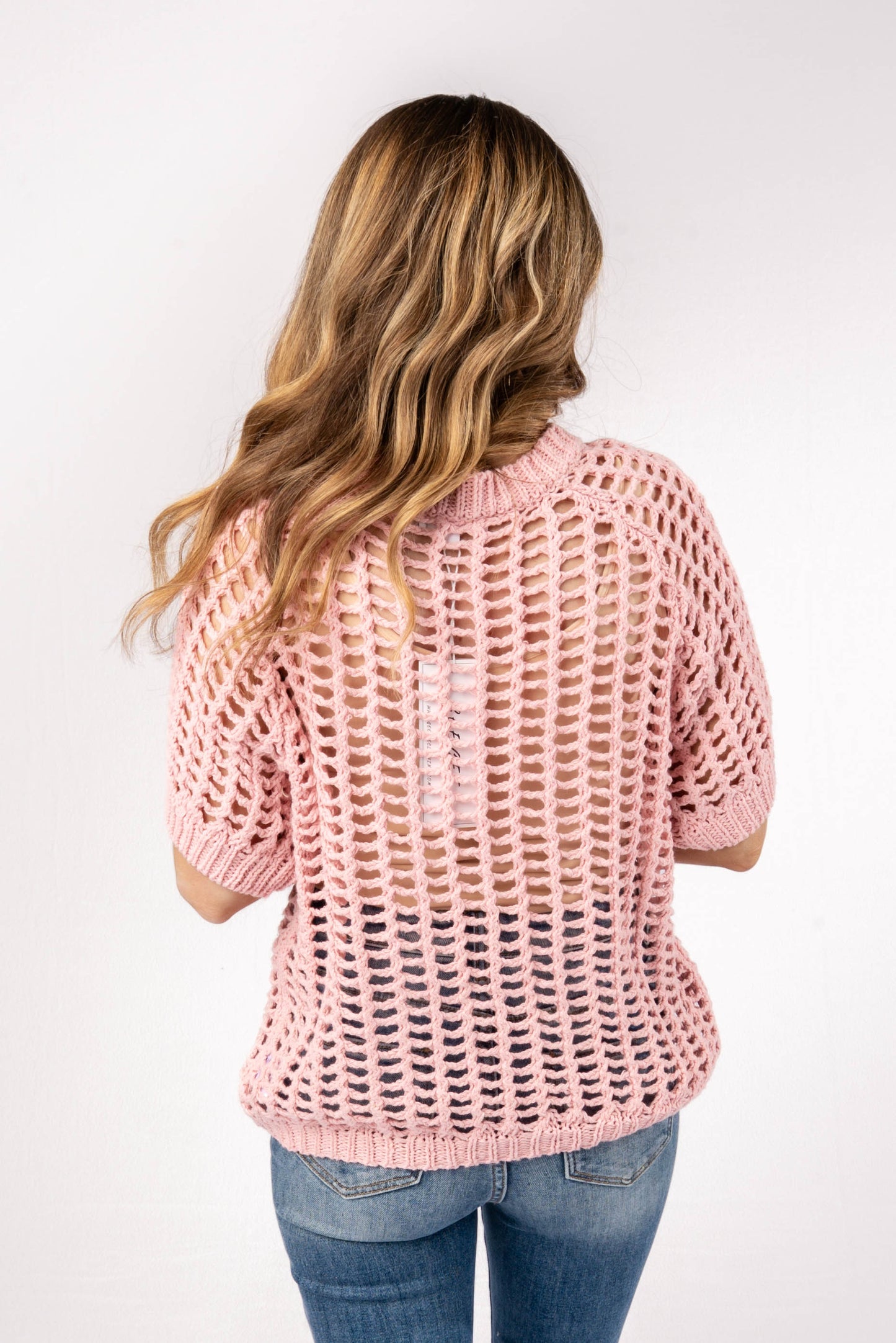 Open Knit Raglan Top