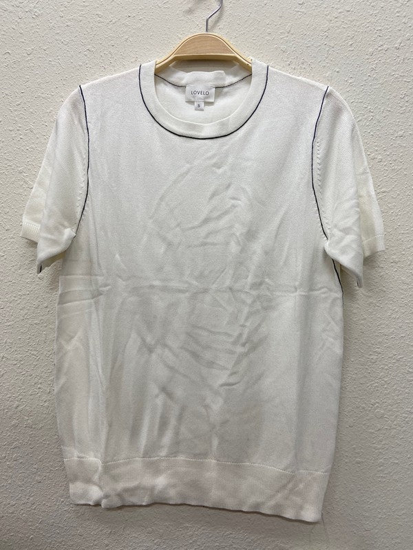 Lightweight Contrast Seam Sweater