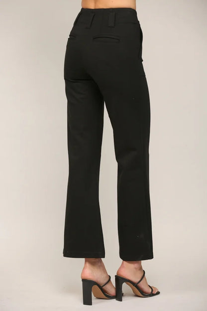 Two Front Pocket Ponte Flare Pants