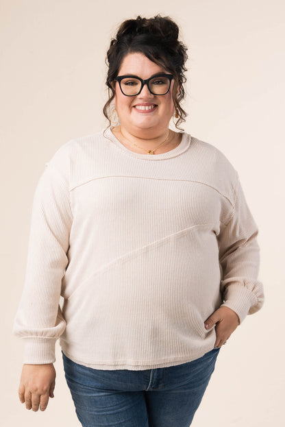 Ribbed Exposed Seam Top *Final Sale*