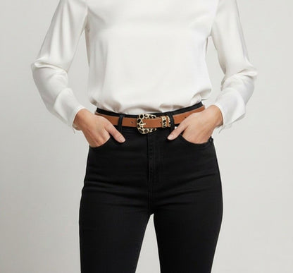 Wild Ride Leopard Buckle Belt