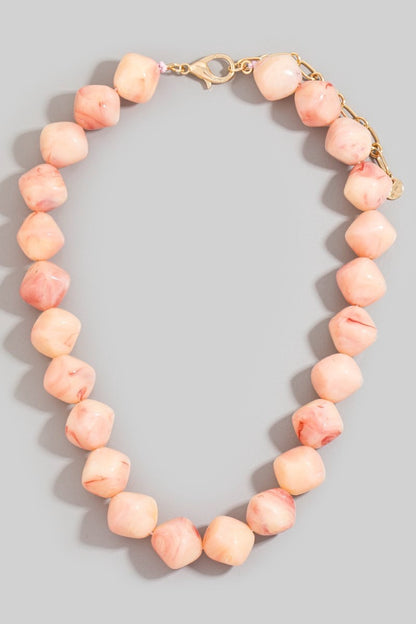 Zanzibar Marble Beaded Statement Necklace