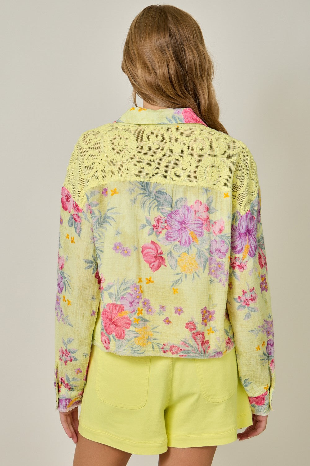 The Valencia Floral Lace Detail Shirt
