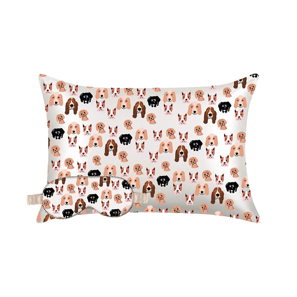Dog Lovers Satin Eyemask & Satin Pillowcase Set