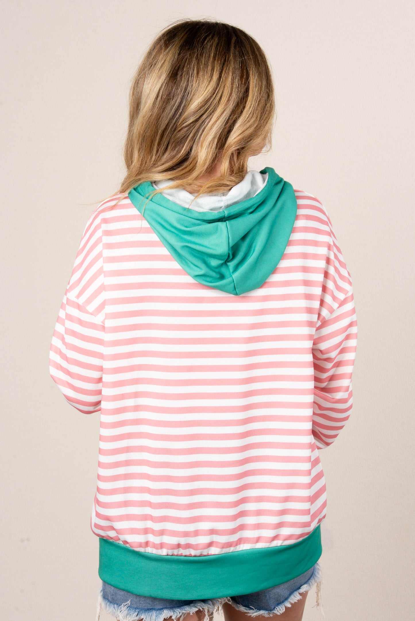 GF Exclusive Georgia Mae Striped Hooded Pullover