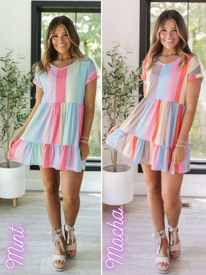 Color Block Tiered Dress *Final Sale*