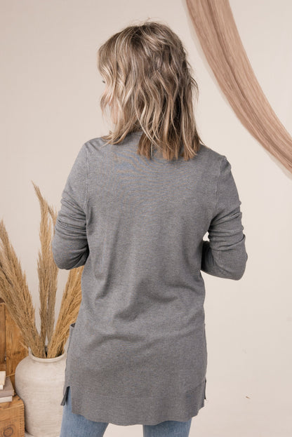 Button Cuff Sweater Cardigan