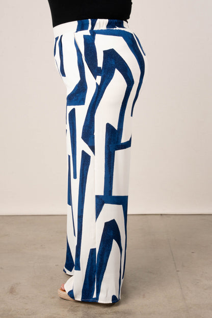 Geo High Waist Palazzo Pants