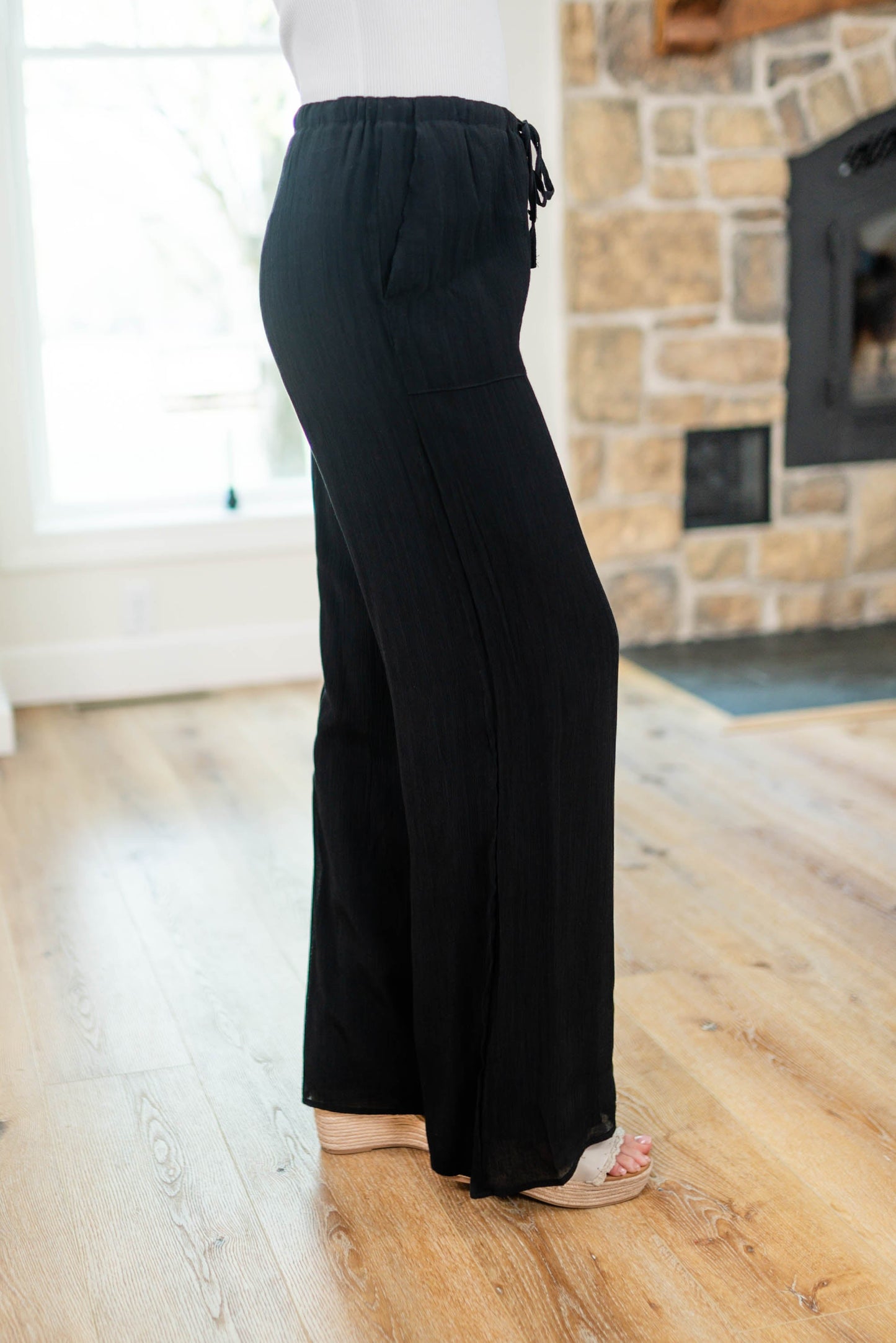 Crinkle Knit Wide Leg Pants *Final Sale*