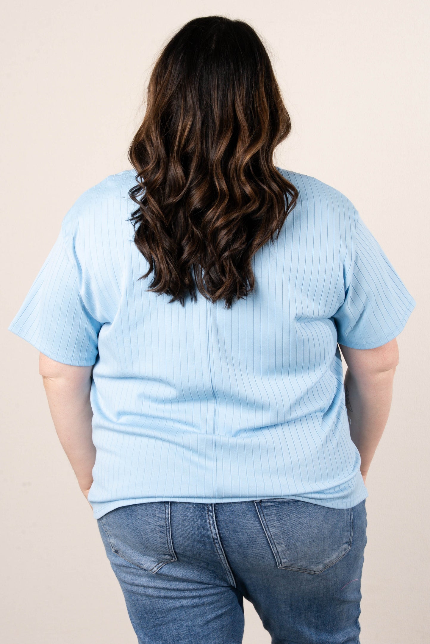Wide Ribbed Pocket Top